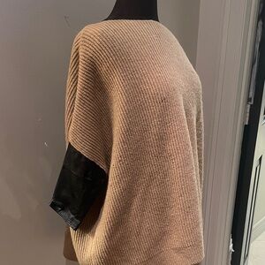 Elegant Tan Women's oversized wool blend sweater